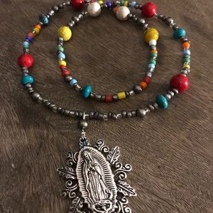 Handmade Guadalupe BOHO Charm Necklace 😍
